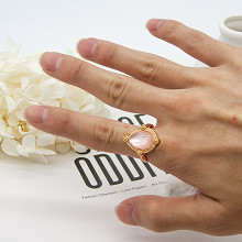 Impegno regolabile Jade Ring 15 - 18mm della pietra preziosa dei gioielli su ordinazione della perla per le donne