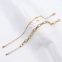 L'abitudine di lusso della corda di Cuban Link ha bordato il legha d'oro acrilico delle perle dei braccialetti 20mm