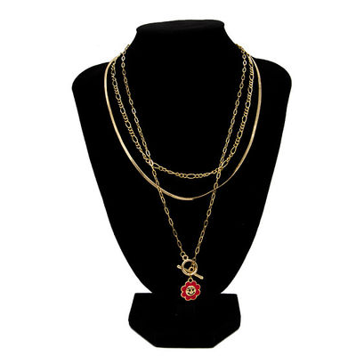 Collana di  Diamond Castle Necklace Carnelian Pendant di modo dell'oro per le donne