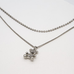 La collana del girocollo di incanto ha messo Diamond Silver Chain Necklace 44mm - 47mm per gli uomini