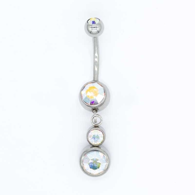 Perle d'acciaio chirurgiche del bilanciere di Crystal Stones Body Piercings Jewellery