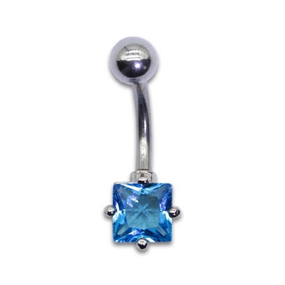 Cristallo blu dei gioielli 6mm di piercing dell'ombelico di zircone