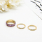 Le donne adattano ad anelli dei gioielli lo zircone Opal Moonstone Gold Plated di acciaio inossidabile