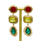 Oro di pietra variopinto Chunky Hoop Earrings degli orecchini dell'oro delle donne dell'OEM