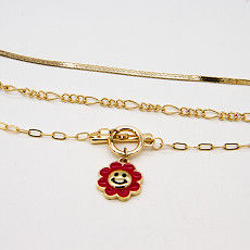 Collana di  Diamond Castle Necklace Carnelian Pendant di modo dell'oro per le donne