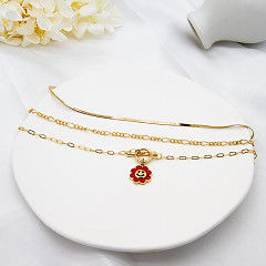 Collana di  Diamond Castle Necklace Carnelian Pendant di modo dell'oro per le donne