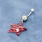 I gioielli rossi 24mm d'acciaio chirurgici di intorno cinque della stella piercing del corpo