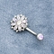 L'ombelico porpora di Crystal Body Piercings Jewellery Round suona l'acciaio inossidabile 316