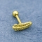 La foglia dei gioielli di piercing dell'orecchio dell'oro dell'elettroforesi modella gli orecchini del perno dell'elica