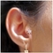 Gioielli perforanti 18G del chiaro delle gemme dell'orecchio della cartilagine degli orecchini dell'oro orecchio del fiore