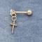 Il piercing di acciaio inossidabile di Rose Gold Ear Piercing Jewellery 316 fissa 16G 8mm
