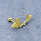 Gli orecchini della farfalla del doppio oro del cristallo fissa 316 l'acciaio inossidabile 8mm