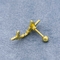 Gli orecchini della farfalla del doppio oro del cristallo fissa 316 l'acciaio inossidabile 8mm