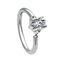 anello d'argento del setto della stella di Gem Nose Piercing Jewellery 18G di zircone di 4mm