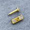 Tre acciaio inossidabile perforante del corpo 316L dell'oro dei gioielli di Crystal Gems 16G Labret