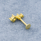acciaio inossidabile perforante del perno 316L del labbro dell'oro dei gioielli di Labret delle gemme di zircone 16ga