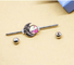 L'ab Crystal Gem Real Industrial Piercing Jewelry esternamente ha infilato 14G 38mm