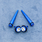 L'orecchio acrilico blu che allunga il Faux affusola il chiaro calibro 6mm di Crystal Gems Spiral Stretchers 2