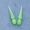 le conicità a spirale verdi dell'orecchio di 18G 6mm brillano le conicità acriliche per allungare