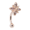 Le gemme della radura di Rose Gold Eyebrow Piercing Jewelry fioriscono l'acciaio inossidabile 16G 316