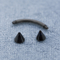 I gioielli perforanti del sopracciglio falso nero del cono esternamente hanno infilato 8mm