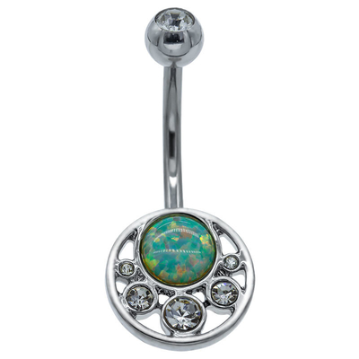 Donne dei gioielli del corpo di acciaio inossidabile di Opal Design Belly Ring Jewelry dei cristalli