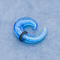 L'orecchio materiale acrilico tappa i tunnel si sviluppa a spirale colore blu brillante con i cerchi di cuoio
