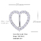 Piercing d'argento dei gioielli dell'ombelico di Ring Shiny Zircons Love Heart dell'ombelico
