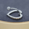 Piercing d'argento dei gioielli dell'ombelico di Ring Shiny Zircons Love Heart dell'ombelico