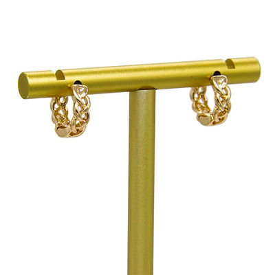 Orecchini della cartilagine dell'oro di principessa Cut Earrings Diamond 14k dell'oro 10mm